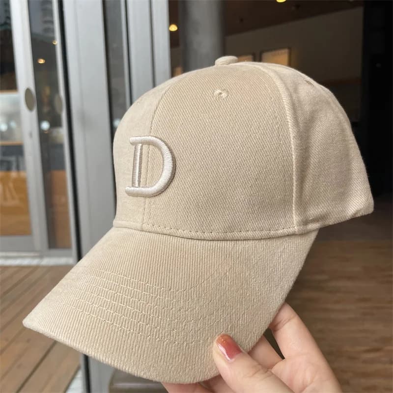 Casquette de baseball à large bord pour hommes et femmes, rouge, broderie, visière en D, casquettes 