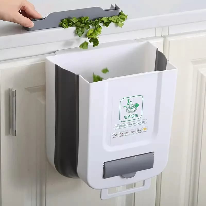 Poubelle pliante de cuisine, poubelle murale, armoire de cuisine, poubelle montée sur porte, poubell