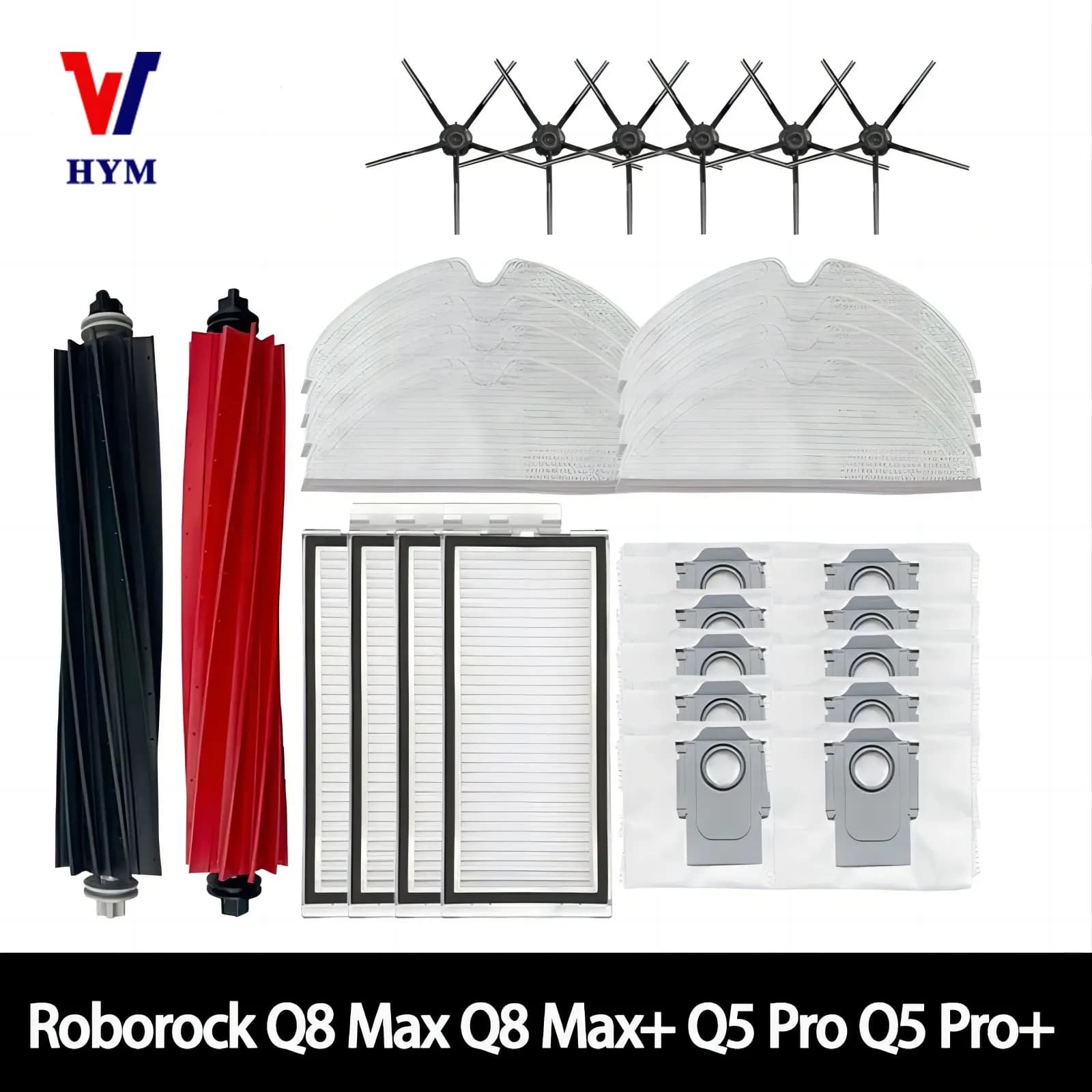 Roborock Q5 Pro + Q8 Max Q8 Max + Q5 Pro Robot aspirateur accessoires brosse principale filtre Hepa 