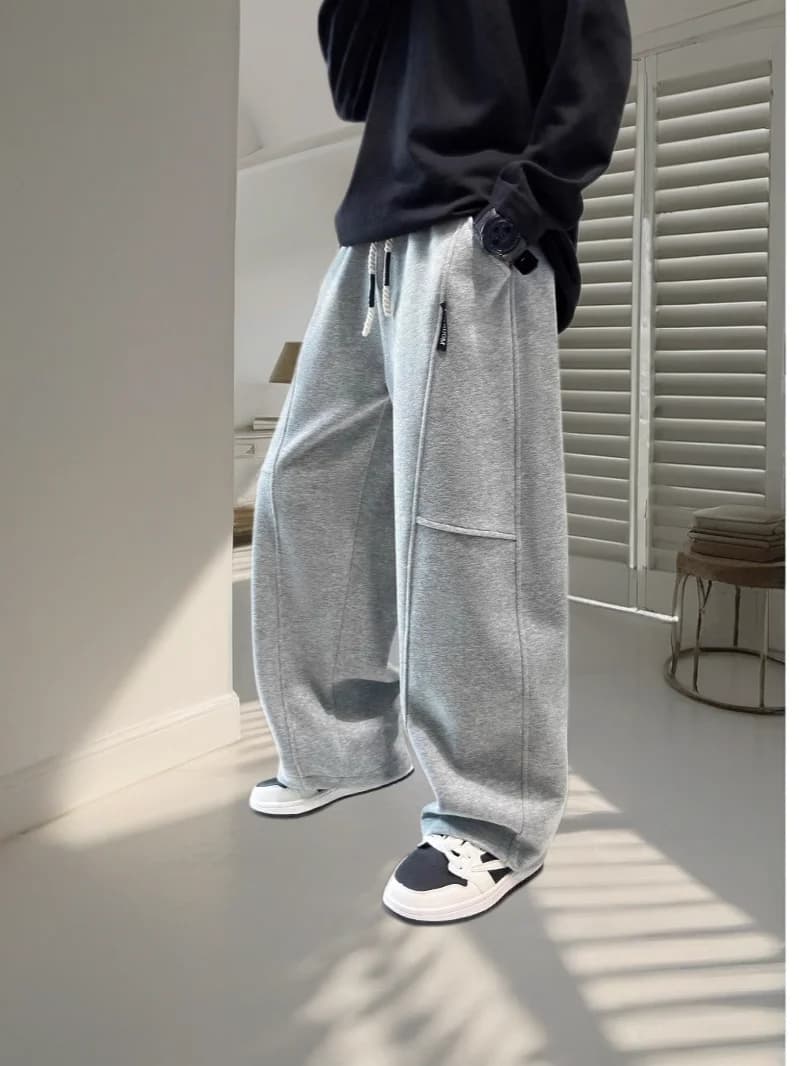 Nouveau pantalon décontracté pour enfants Printemps 2026 – Pantalon de survêtement noir à taille éla