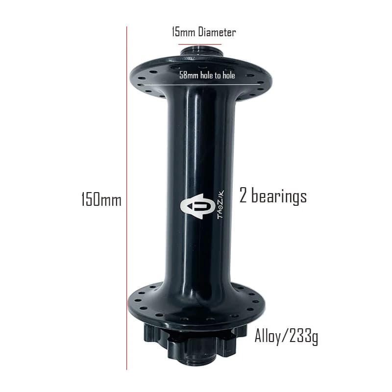 TAOZIK 135 150 15 mm 32 /36 moyeu traversant frein à disque en aluminium roulements scellés moyeu av