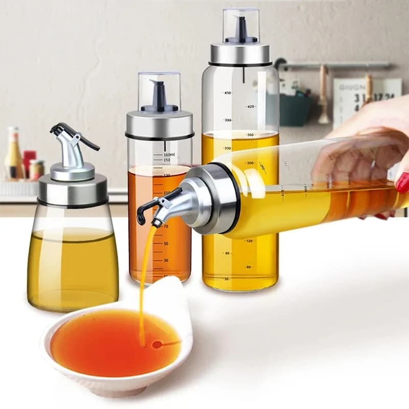 Bouteille d'huile d'assaisonnement de cuisine, bouteille ATI CE, stockage en verre HI pour huile et 