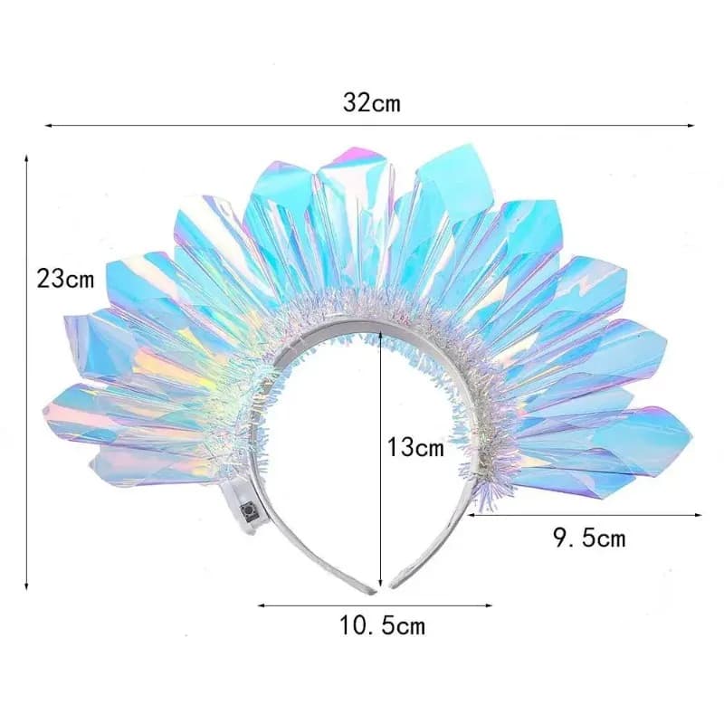 1-10 pièces LED éclairer bandeau couronne lumineuse bandeau clignotant coiffure lumineux Cosplay fêt