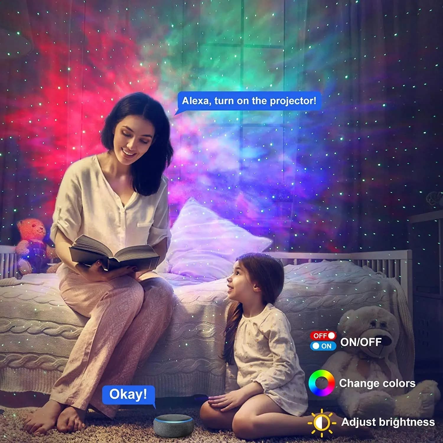 Tuya WiFi intelligent Aurora galaxie étoile projecteur veilleuse Alexa commande vocale APP contrôle 