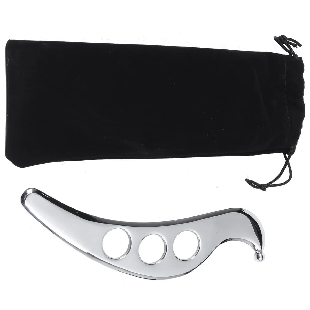 Outil de masseur de plaque Gua Sha Guasha en acier inoxydable, grattoir de thérapie fongique, machin