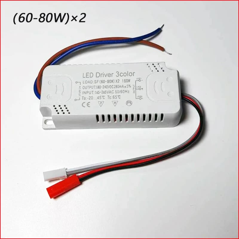 Driver LED 3 couleurs 40-60W×2/60-80W×2 pour bande LED à courant constant, entrée d'alimentation AC1