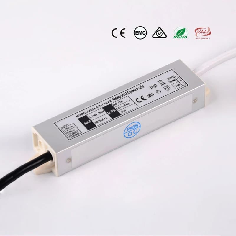 Alimentation LED étanche 10W 20W 45W 220V à 12V, pilote pour projecteurs LED, transformateur IP67