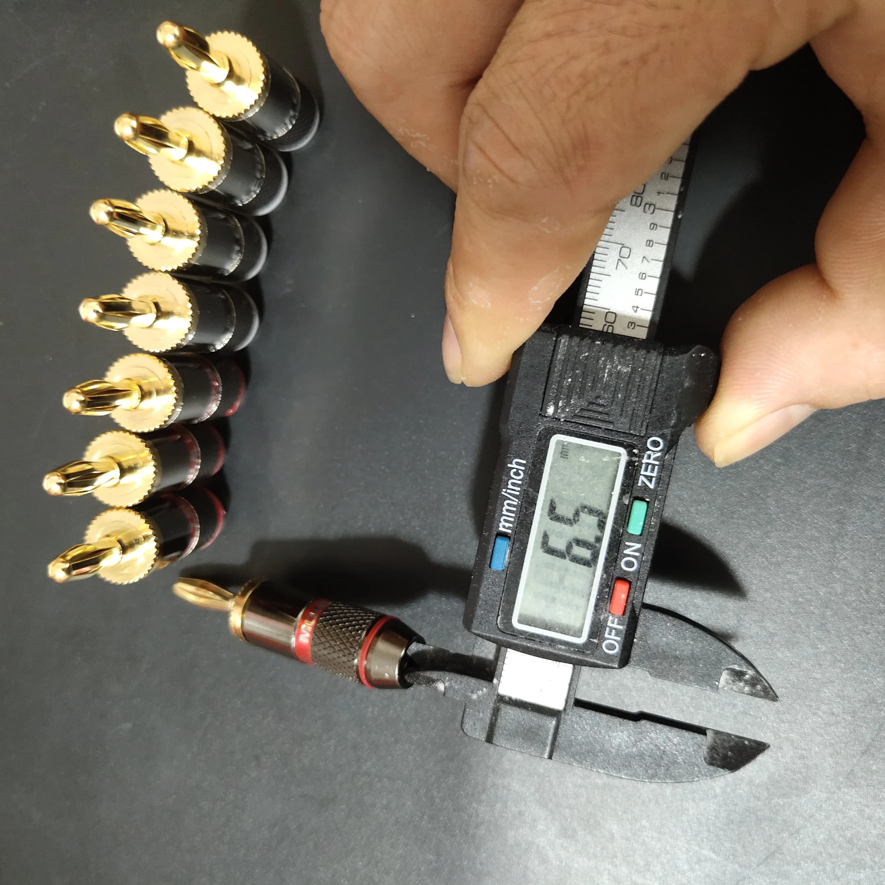 Monster series – fiche banane, fixation à vis sans soudure, plaqué or 24K, adaptateur de haut-parleu