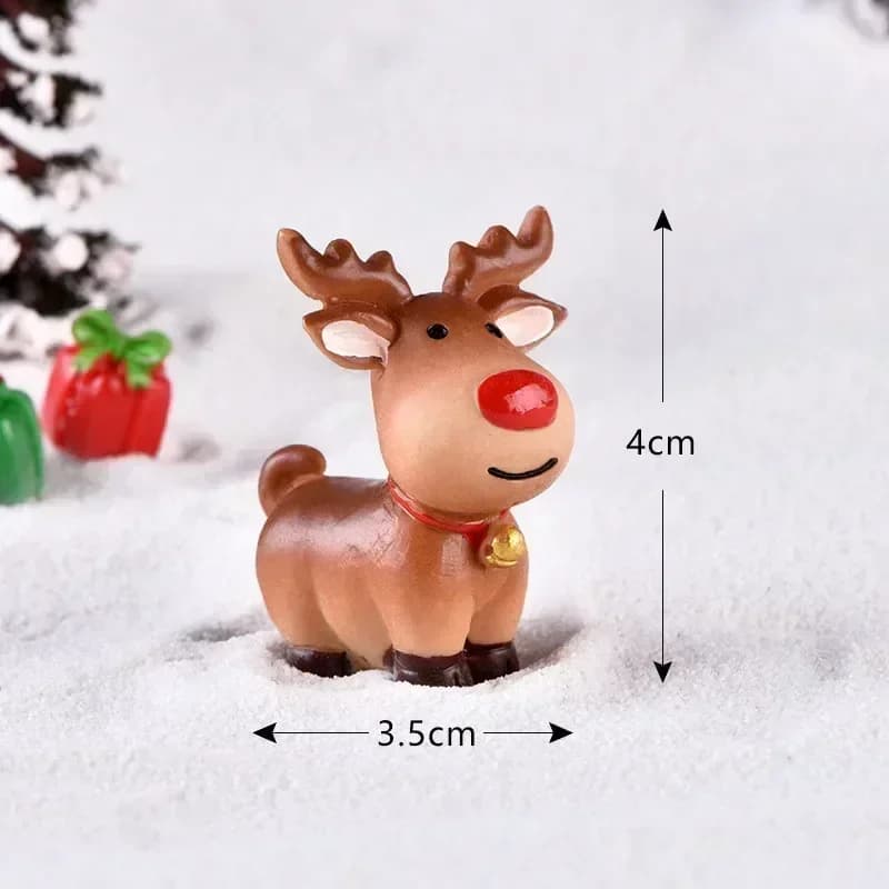 Fournitures de décoration pour fête de noël, bonhomme de neige, traîneau, cerf, voiture, Micro paysa