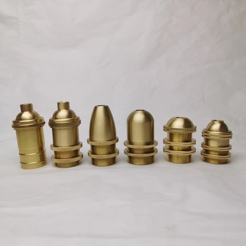 Douille de lampe en laiton spirale E14 E12 rétro, Base de plafonnier, accessoires en céramique tout 