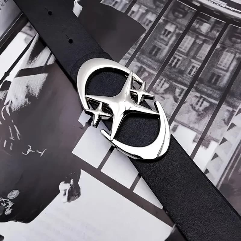 Ceinture élégante à boucle métallique croisée ovale – Durable, simple et universelle compatible – Id