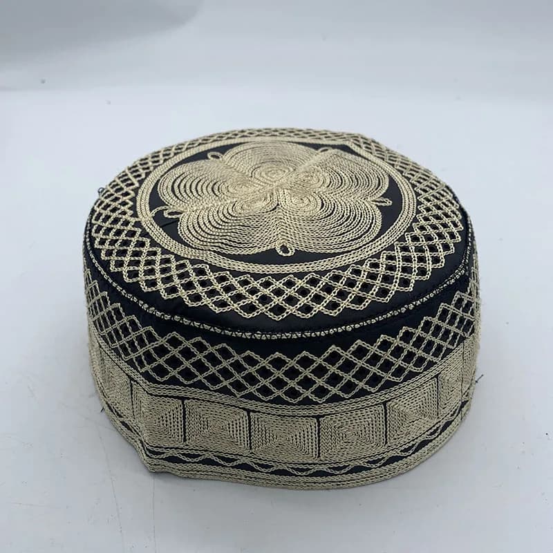 Islam hommes chapeaux musulmans coton broderie arabe hommes chapeau de prière musulman Turban homme 