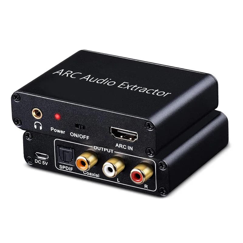Adaptateur HDMI ARC, extracteur Audio HDMI ARC 192KHz avec SPDIF optique, Coaxial, L/R 3,5 mm, stéré