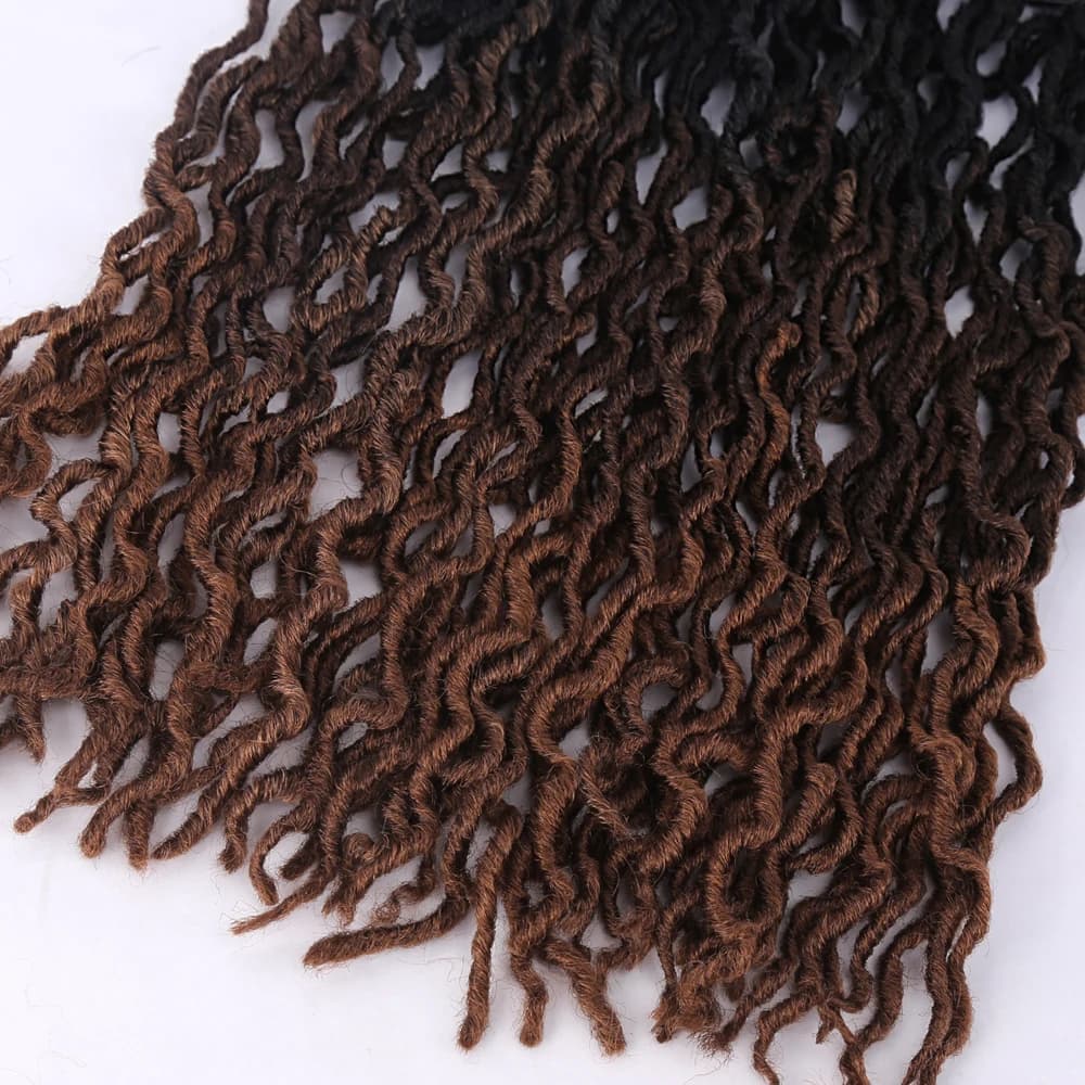 Déesse Faux Locs Crochet cheveux doux bouclés Dreadlocks Extensions de cheveux synthétique tressage 
