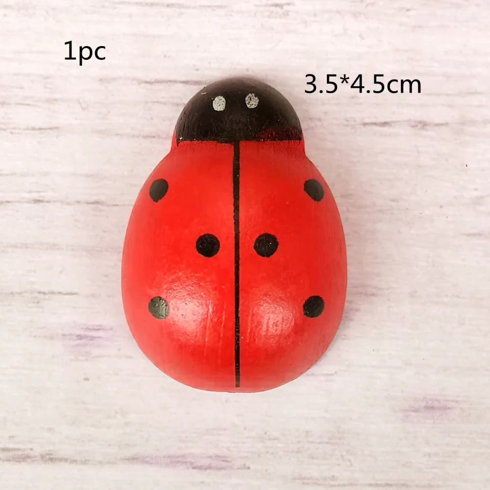 Grande coccinelle en bois, insecte, Animal, artisanat en bois, accessoires de bricolage, décoration 