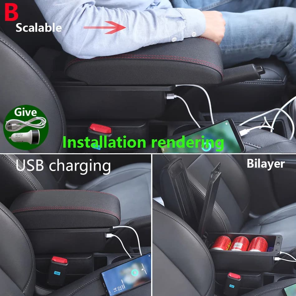 Boîte de rangement d'accoudoir de voiture pour SUZUKI SX4, pièces de rechange, détails intérieurs, a