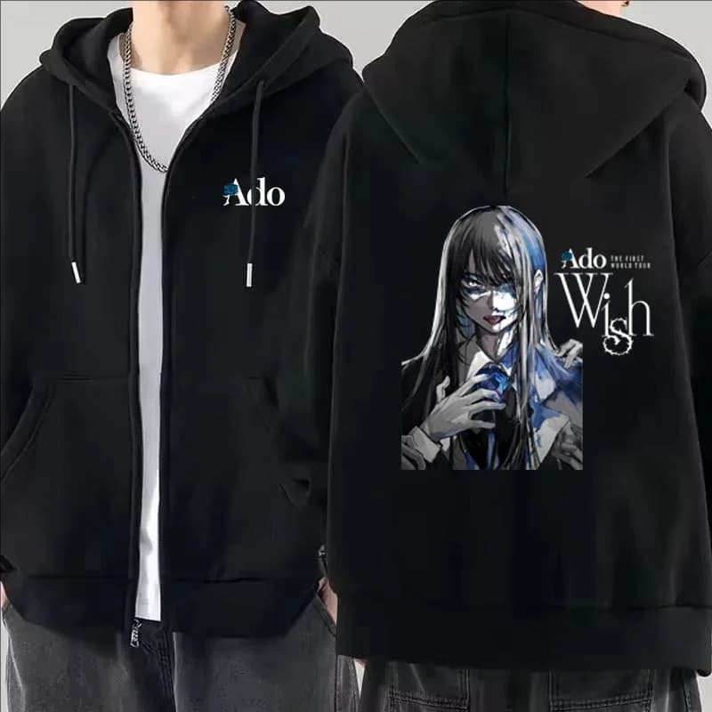 2025 Ado graphique imprimé sweat à capuche avec fermeture éclair automne hiver hommes femmes décontr