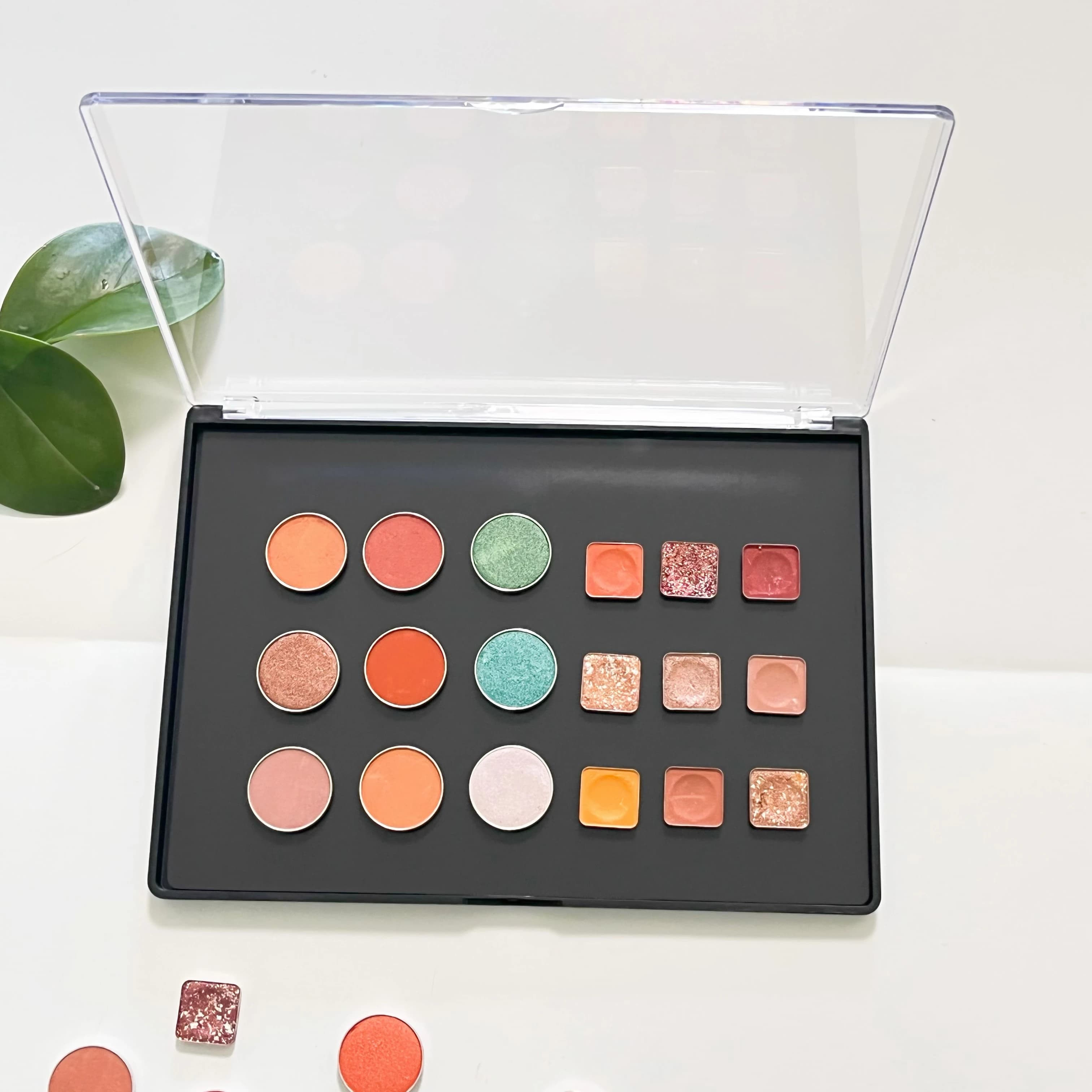 Grande Palette de fards à paupières magnétiques vides XL, boîte de rangement de maquillage, couvercl