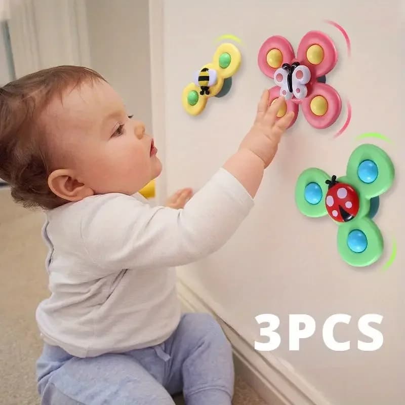 Venture de fleur d'insecte interactif pour enfants, jouet supérieur, ventouse de dessin animé, jouet