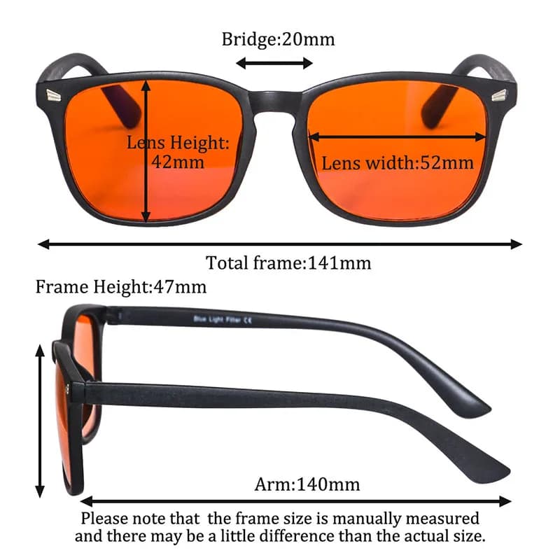 Lunettes pour hommes lunettes d'ordinateur bloquant la lumière bleue Orange jaune verres clairs lune