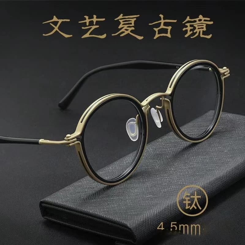 Shatar haute qualité rétro cadre rond lunettes de lecture hommes femmes mode Punk métal Anti lumière