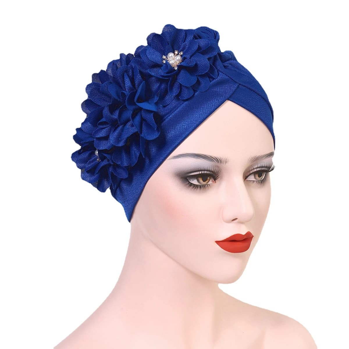 Casquettes turban à volants fleuris pour femmes, chapeaux africains, enveloppement de sauna, bonnet 