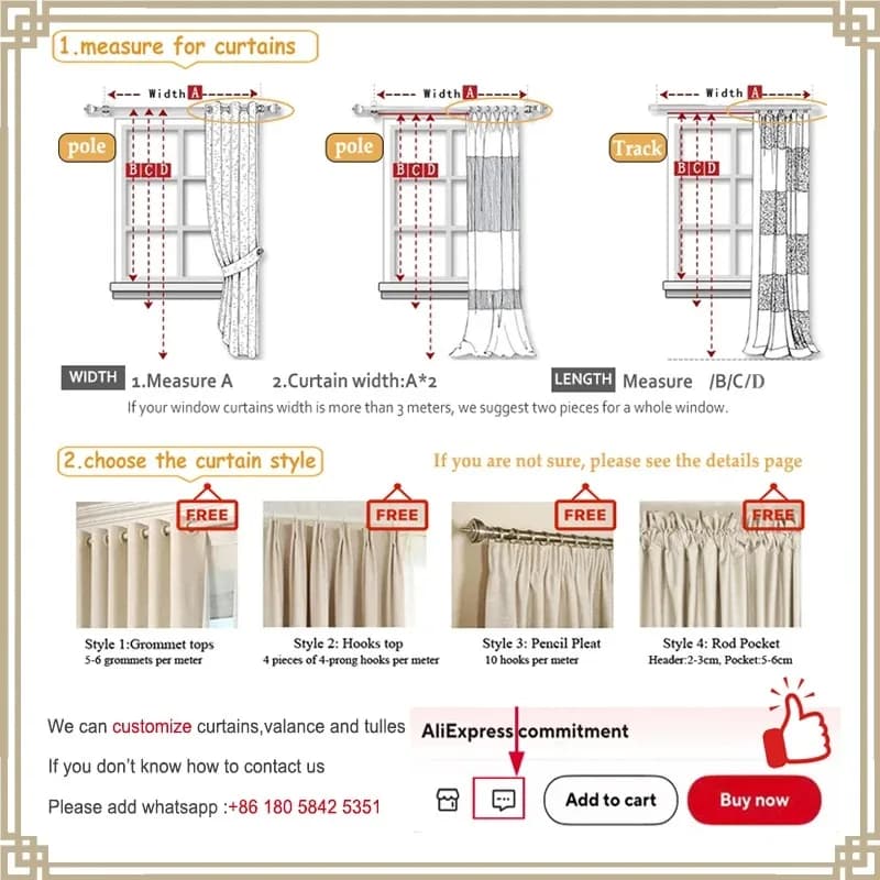 Rideaux Jacquard en Chenille Crème de Luxe, Style Français Moderne, pour Salon, Chambre à Coucher, S