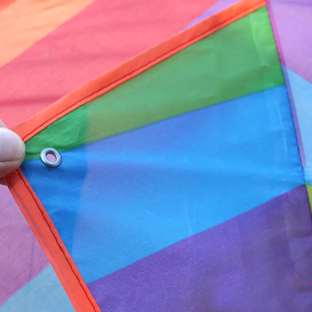 Easy Fly-Cerf-volant coloré arc-en-ciel pour enfants, sports de plein air, jouets de plage amusants 