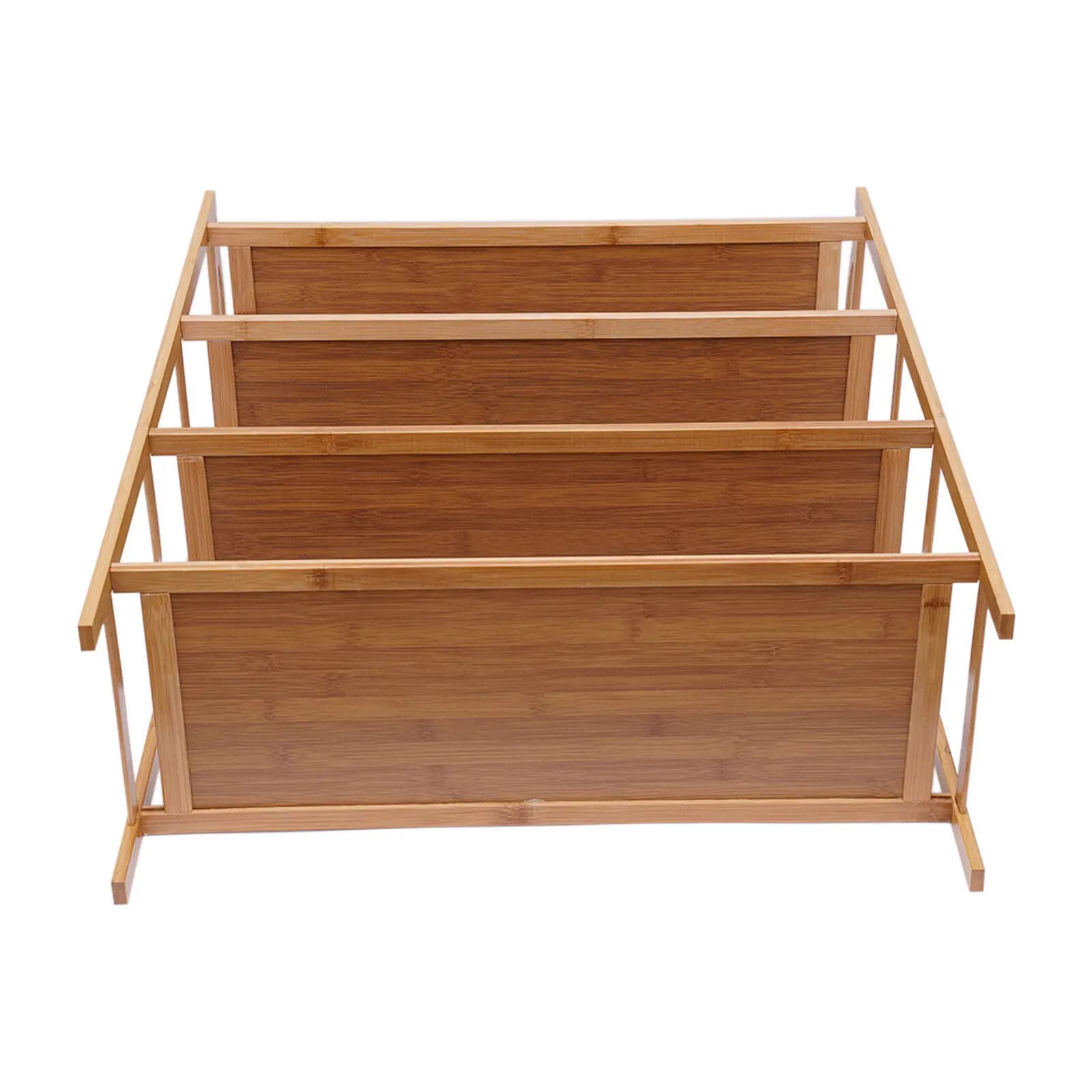 Étagère en bambou durable à 4 niveaux, meuble de maison en bois, rangement pour chaussures, T1