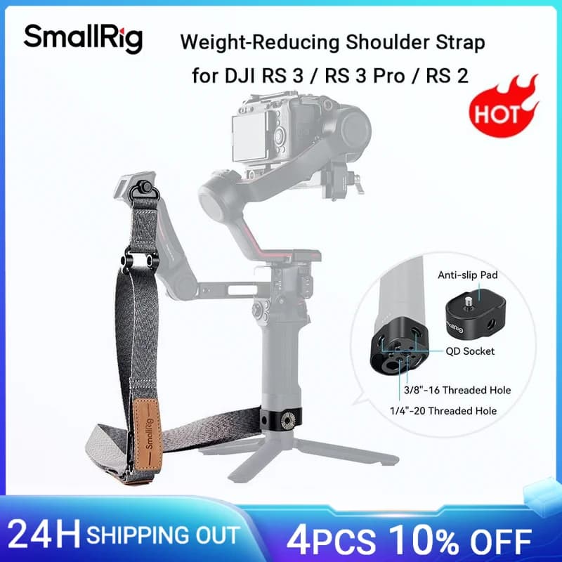 SmallRig – sangle d'épaule réductrice de poids RS3 RS2, Compatible avec une poignée pour ceinture à 