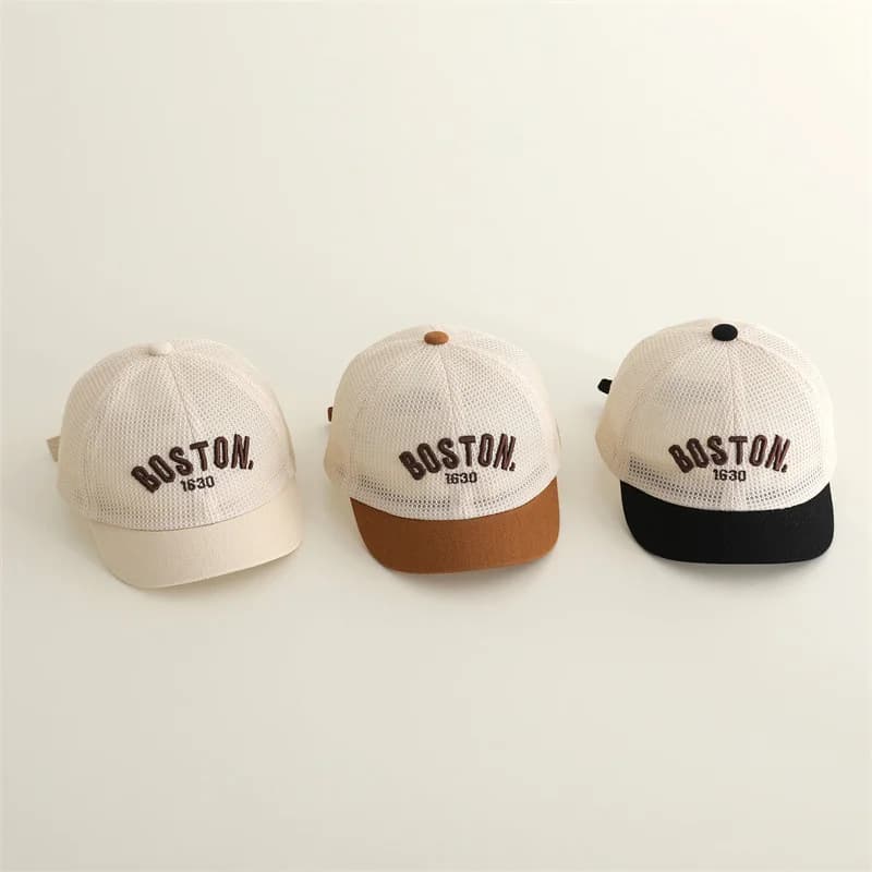 Casquette de baseball brodée pour bébé, respirante en maille, pour l'été, chapeau de soleil pour tou