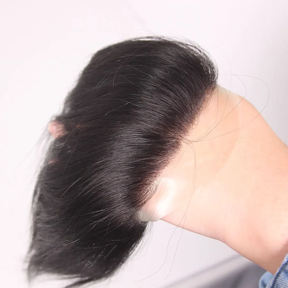 Prothèse capillaire pour hommes en PU à peau fine, système de remplacement capillaire frontal en V, 