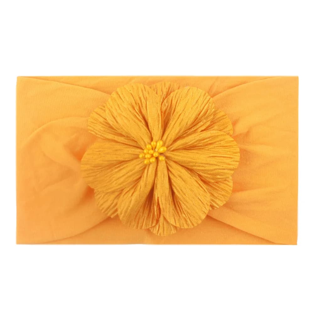 Bandeau à fleurs pour bébé fille, 13 couleurs, doux et élastique, adapté aux foulards pour nouveau-n