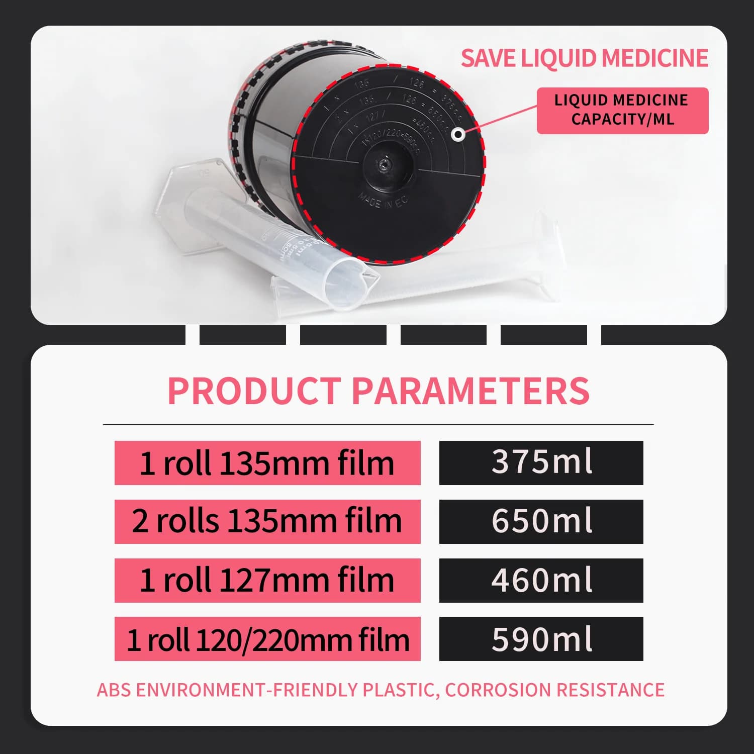 Compact 2 Reel 35mm Film Précieux de Développement 135 120 127, Équipement de Traitement pour Chambr