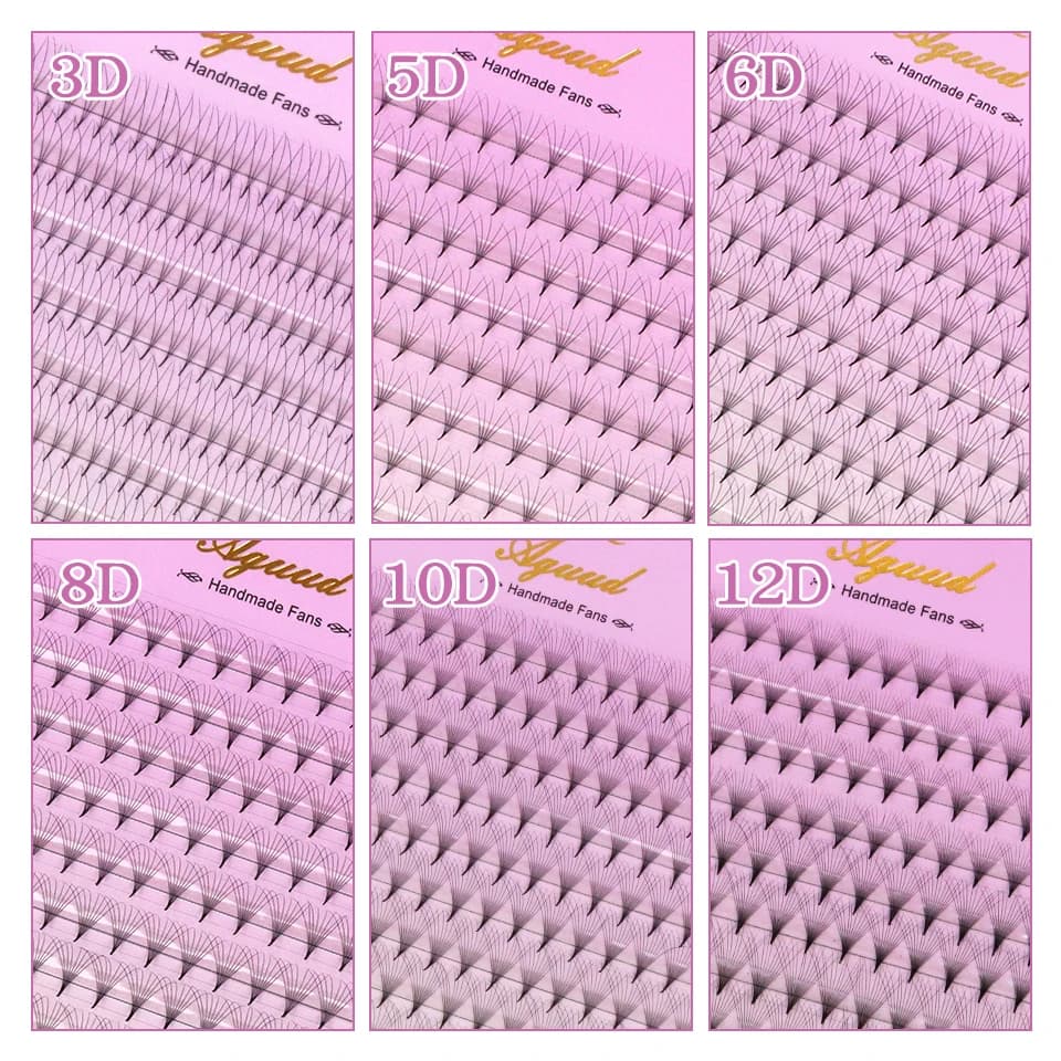 Mélange de faux cils en éventail préfabriqués, 5 étuis, volume russe, extension de cils, faux vison,
