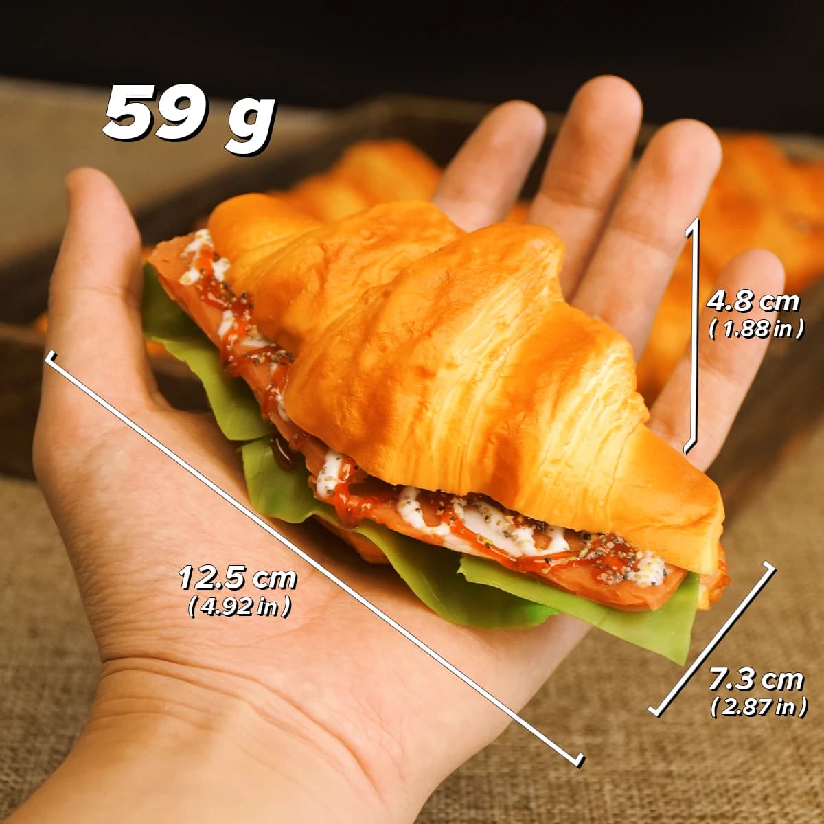 Croissant au jambon français, fromage en tranches, fantaisie, boulangerie faite maison, Sandwich flo