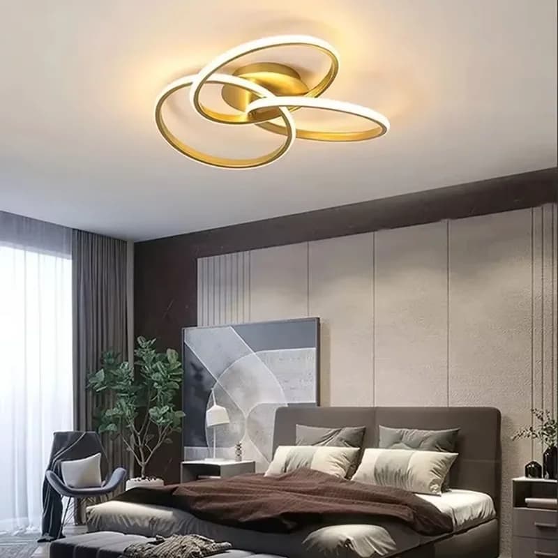 Plafonnier LED Moderne en Acrylique à Intensité Réglable, Luminaire d'NikDisponible en Noir, Blanc e
