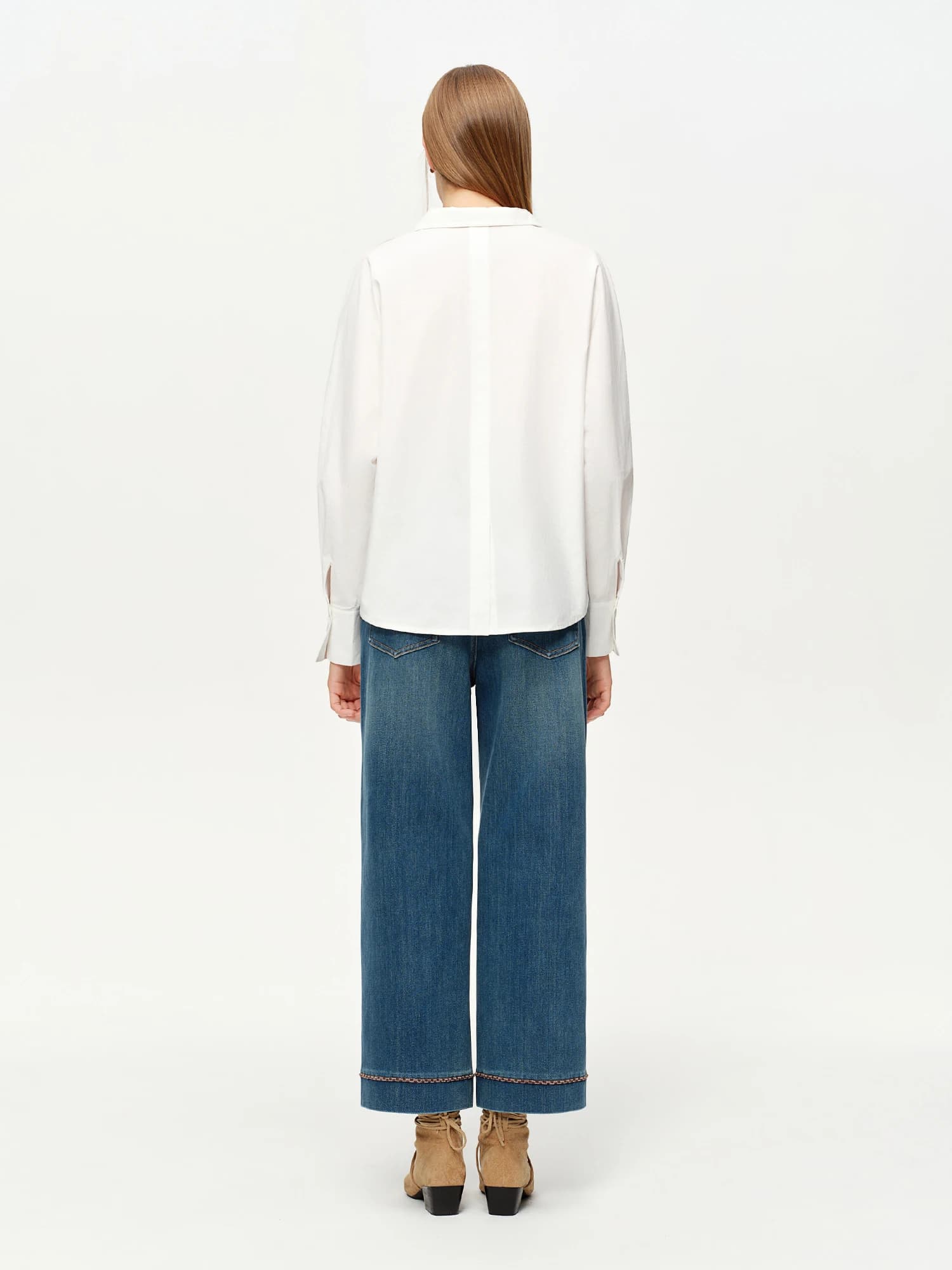 DUSHU – chemisier élégant en pur coton blanc pour femmes, Design parfait pour les déplacements quoti
