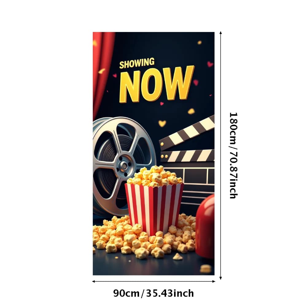 Bannière de cinéma sur le thème du cinéma d'affichage de partie personnalisée de fond pour la célébr