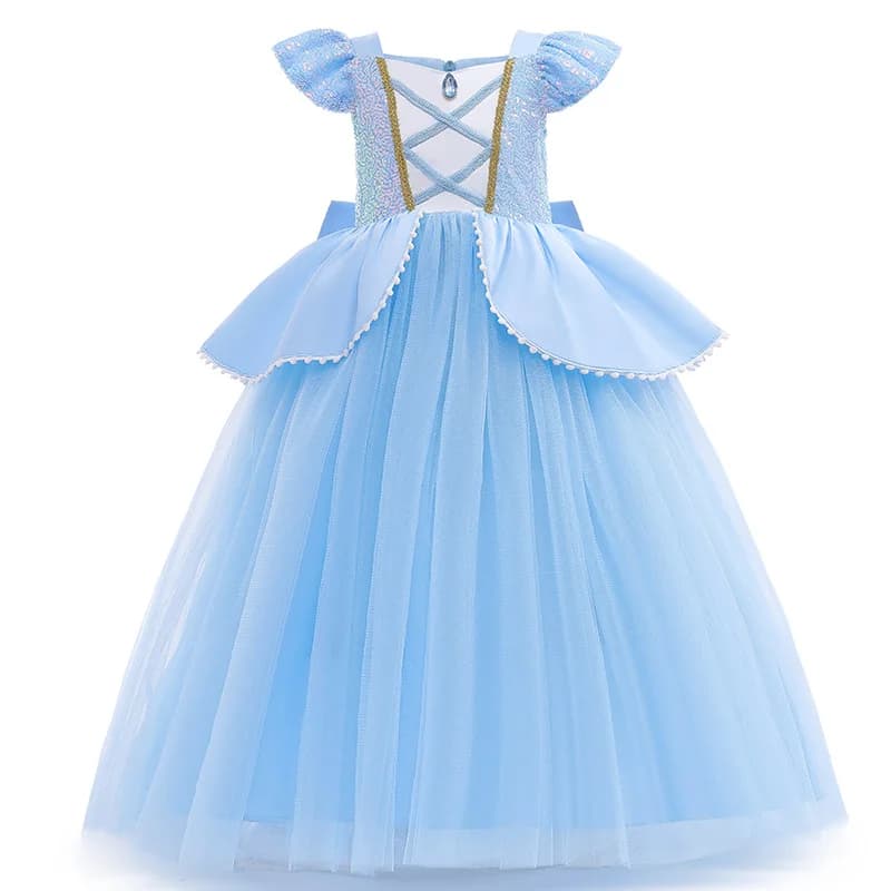Robe Cendrillon de 2 à 10 ans, Costume de Cosplay de princesse pour filles, déguisement de fête de n