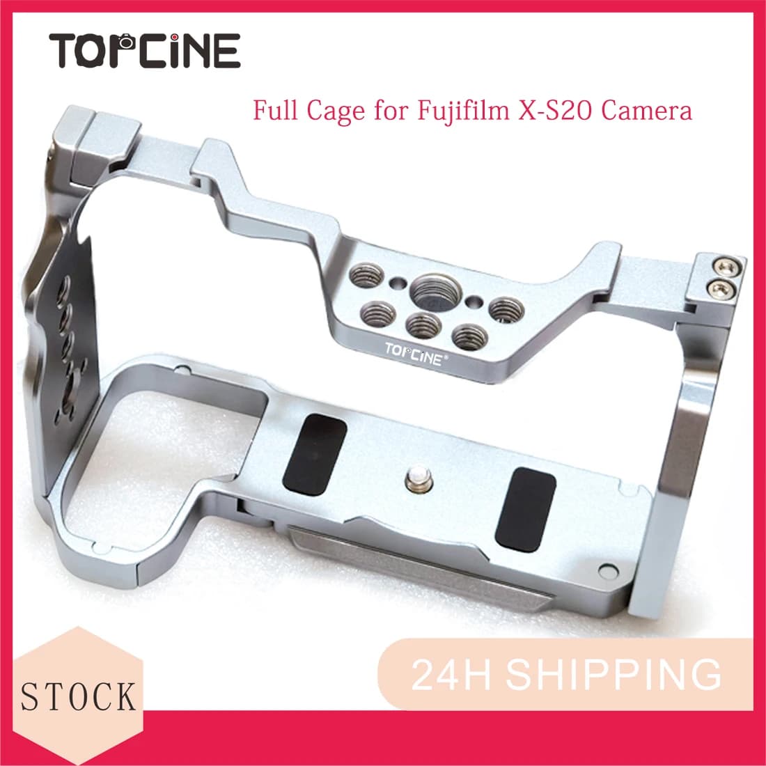 Topcine Cage de caméra XS20 pour Fujifilm X-S20, étui d'accessoires avec support de chaussure froide