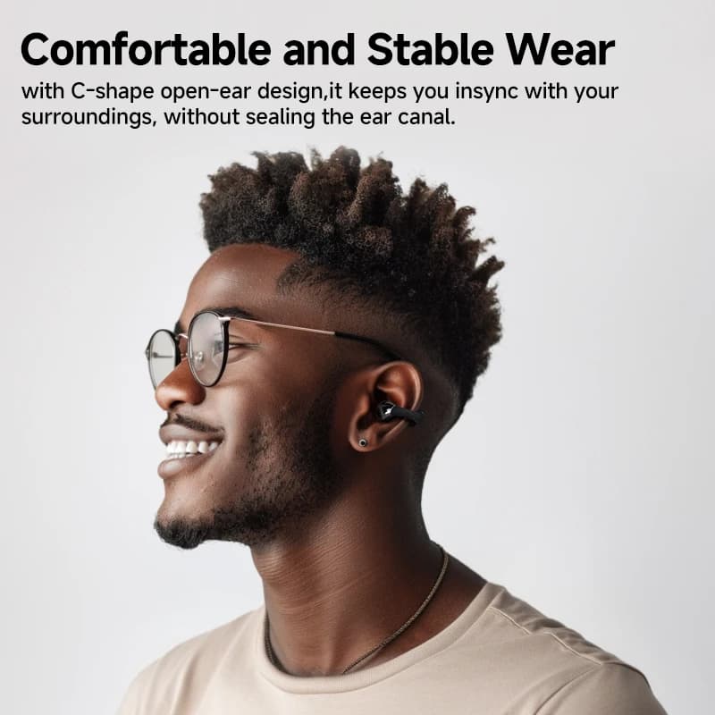 QCY Crossky-Écouteurs à clip d'oreille C30, Bluetooth 5.4, sans fil, oreille ouverte, écouteurs de s
