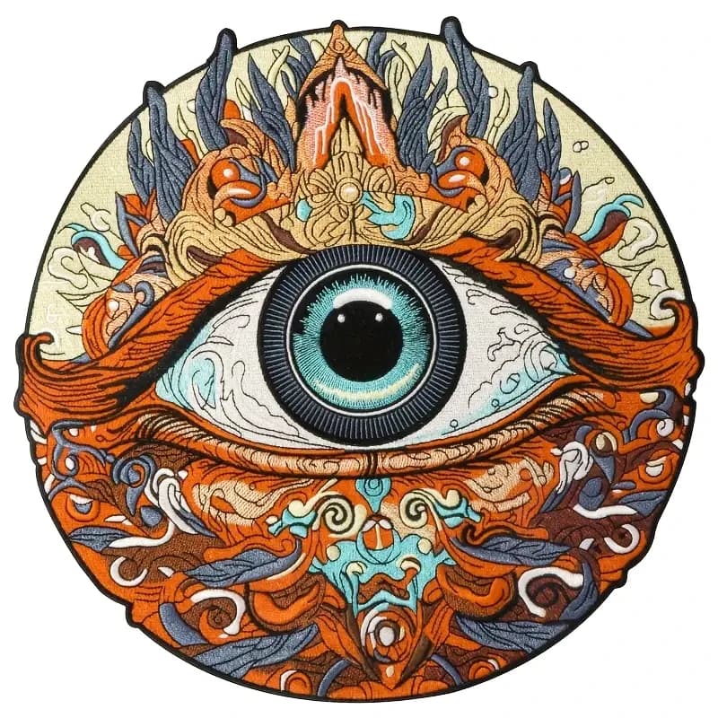 Patch brodé œil mystérieux de grande taille, Badge inspirant, cadeau à faire soi-même, patchs à repa