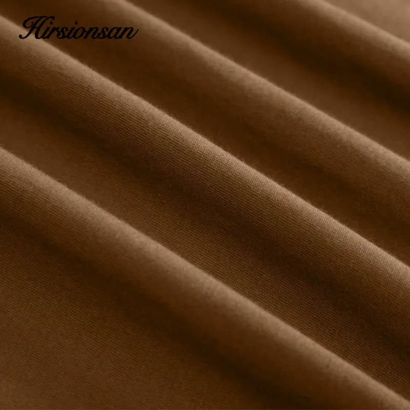 Hirsionsan – t-shirt col rond femme, 100% coton, surdimensionné, résistant, décontracté, basique, am