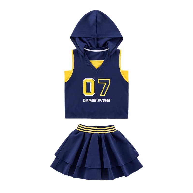 Ensemble de vêtements pour filles, costumes deux pièces pour enfants, t-shirt + short de Style sport