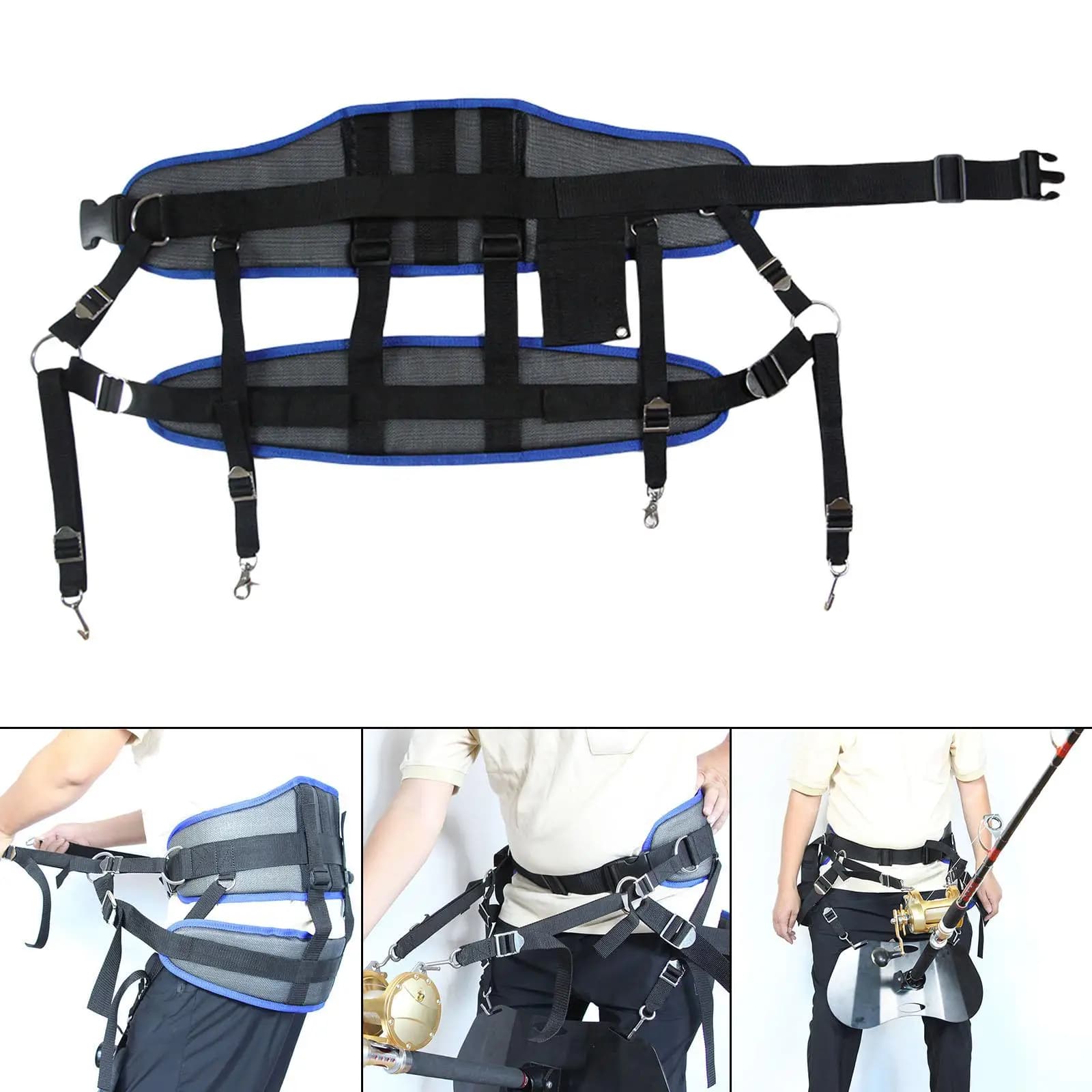 Gilet de pêche ceinture de taille épaule en mer dos gilet de mer pour Kit de pêche à la carpe debout