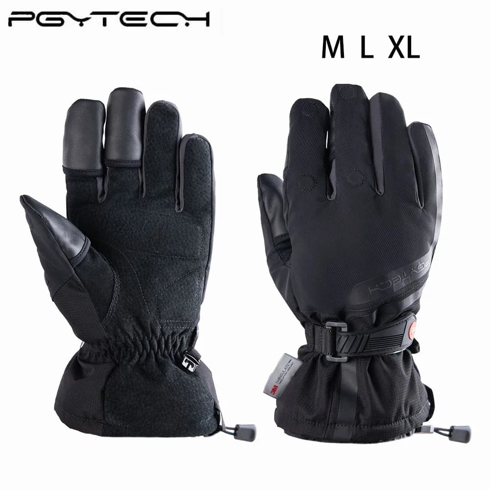 PGYTECH – gants de photographie professionnels, antidérapants, durables, en cuir véritable, Fiber de