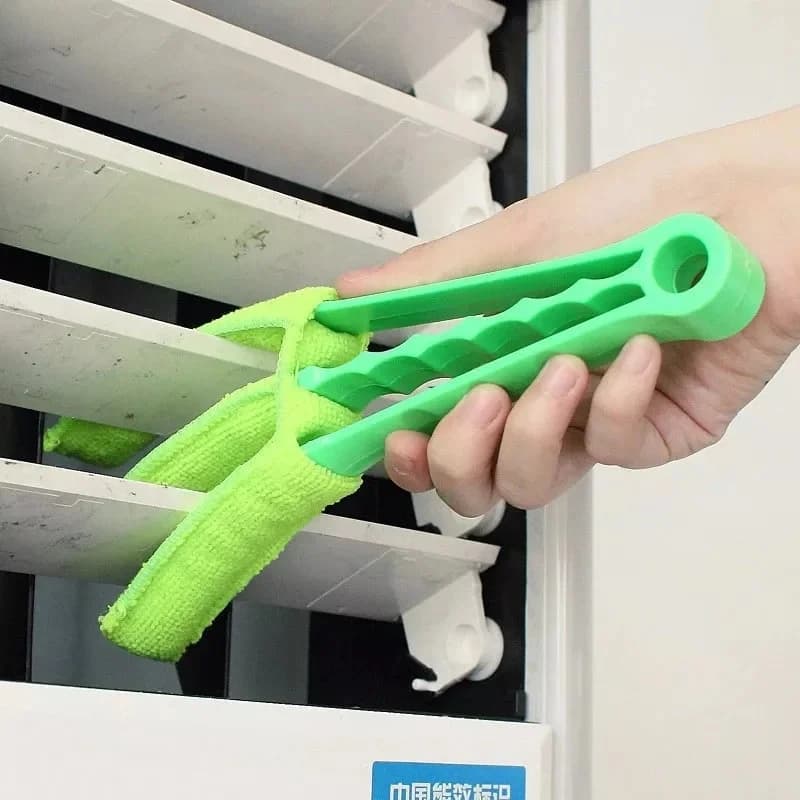 Brosse de nettoyage de lame aveugle vénitienne en Microfibre, pratique, pour climatiseur de fenêtre,