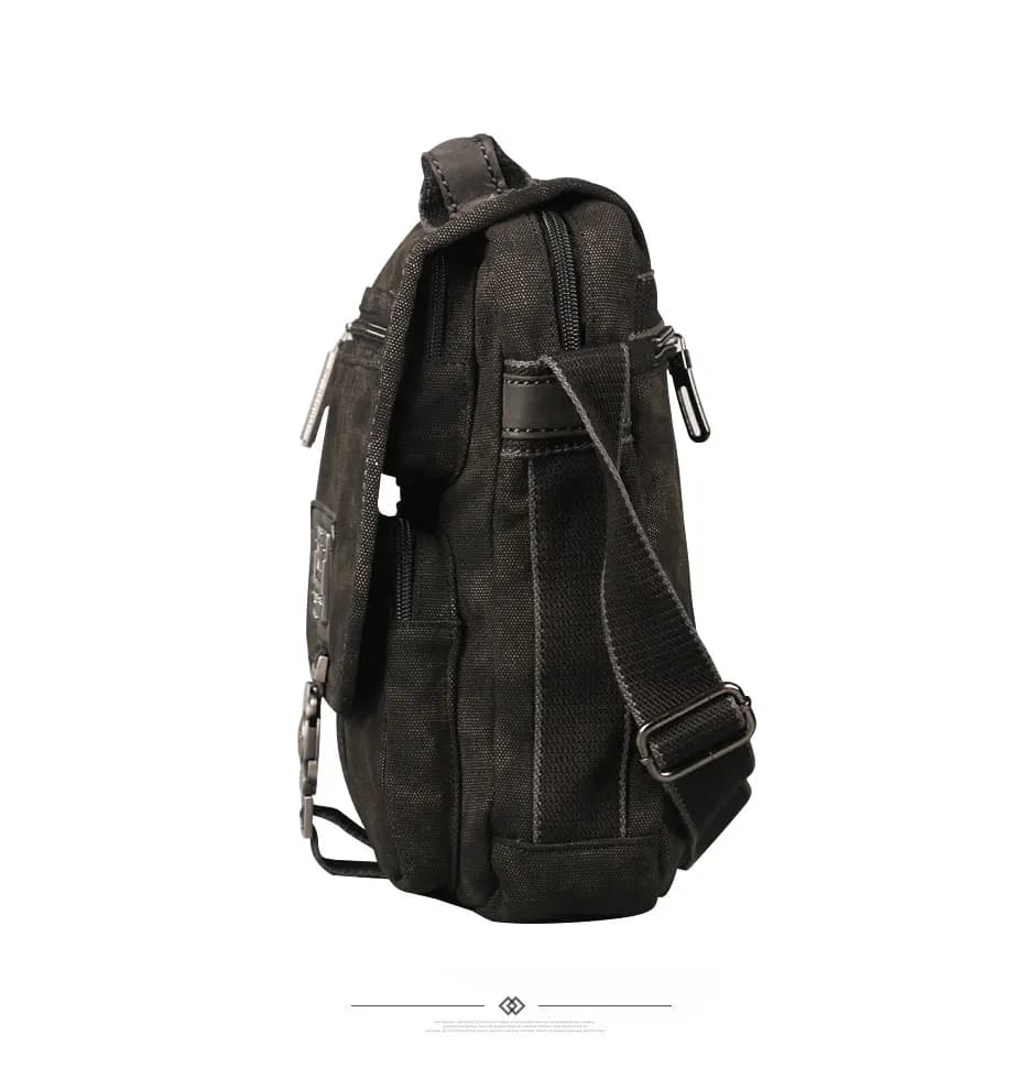 Ruil-Sac à main en toile rétro unisexe, sac à bandoulière décontracté, sacs initiés, vêtements de lo