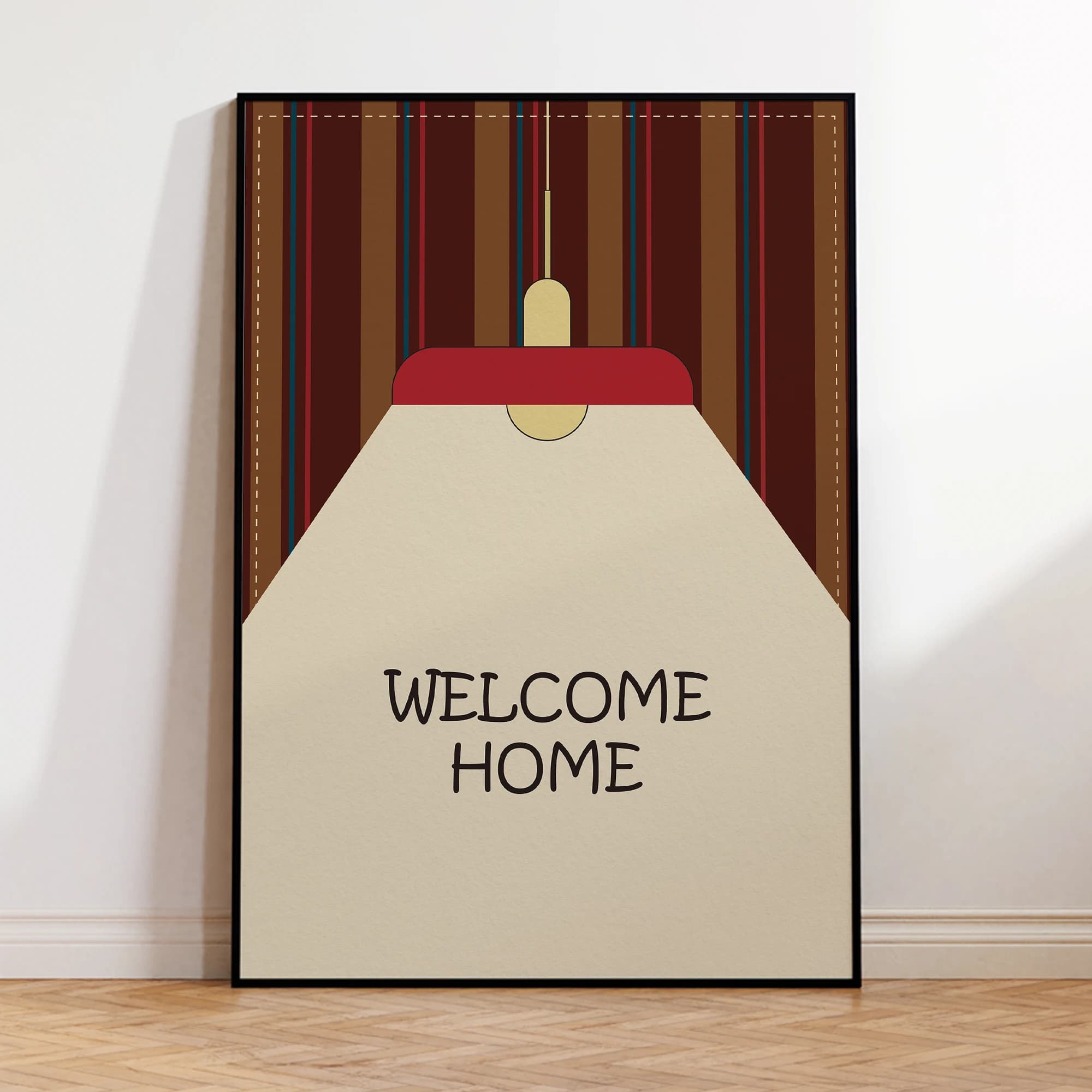 Bauhaus moderne bienvenue maison lampe de bureau Style mur Art imprime toile peinture affiche photo 